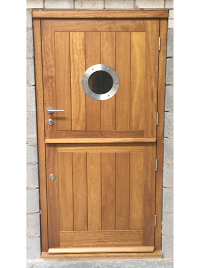 bespoke stable door with port hole vision porthole